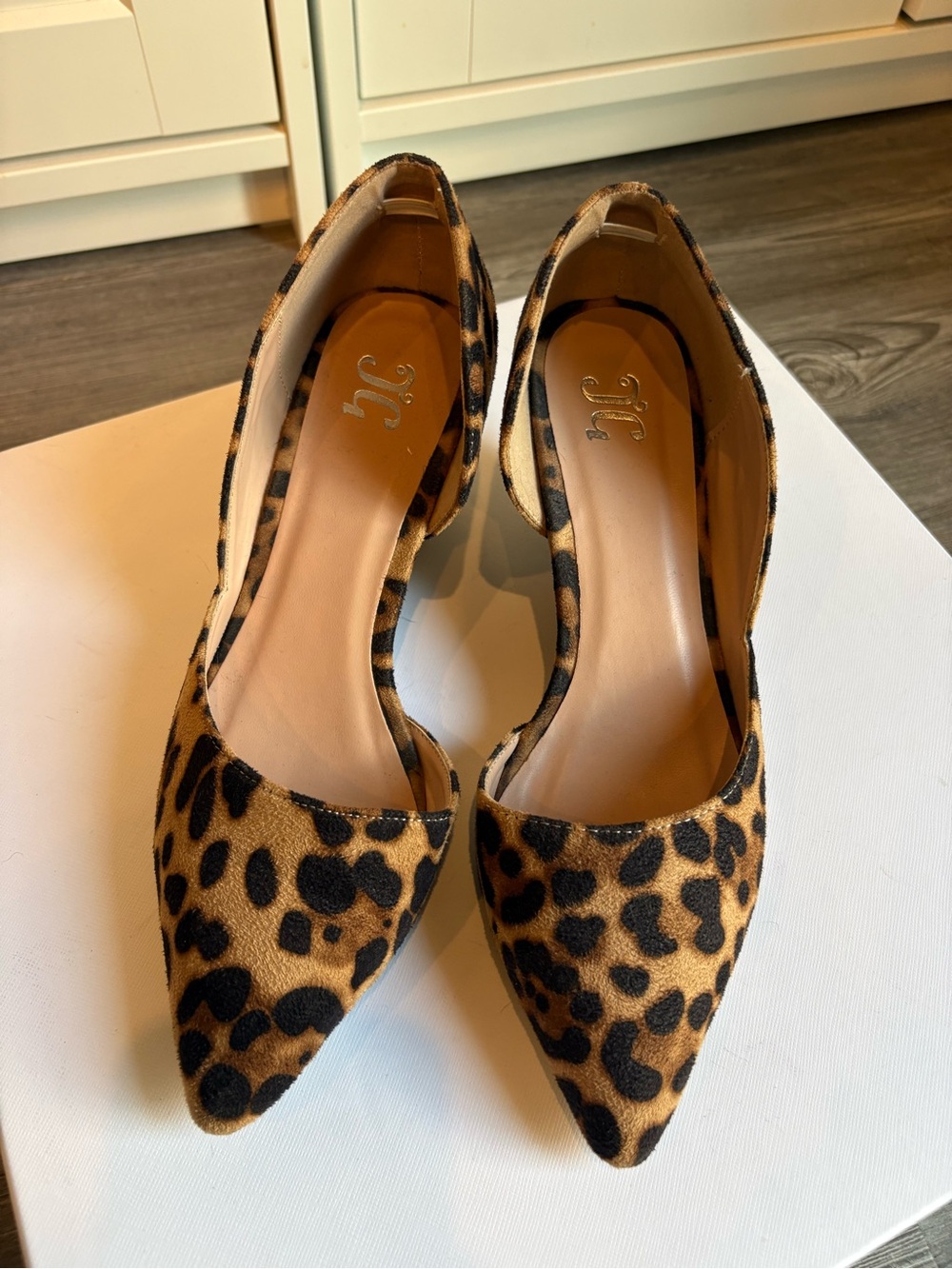 Leopard Print Pointed D'Orsay Flats - Women's Animal Print Loafers